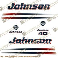 Johnson 40hp Two Stroke Decals - 2002 - 2006