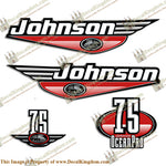 Johnson 75hp OceanPro Decals - Red