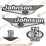 Johnson 75hp OceanPro Decals - Silver