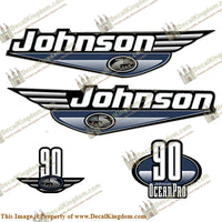 Johnson 90hp OceanPro Decals - Dark Blue