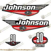 Johnson 90hp OceanPro Decals - Red