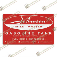 Johnson 1958 6 Gallon Gas Tank Decal - Boat Decals from DecalKingdomoutboard decal Johnson 1958 6 Gallon Gas Tank Decal vintage decals. Outboard engine graphics.