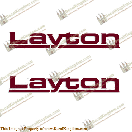 Layton by Skyline RV Decals - (Set of 2) Any Color!