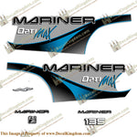 Mariner 135hp Optimax Decal Kit - 2000 (Blue) - Boat Decals from DecalKingdom Mariner 135hp Optimax Decal Kit - 2000 (Blue) outboard decal Mariner 135hp Optimax Decal Kit - 2000 (Blue) vintage decals
