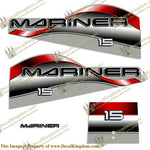 Mariner 15hp Decal Kit - 1998 - Boat Decals from DecalKingdom Mariner 15hp Decal Kit - 1998 outboard decal Mariner 15hp Decal Kit - 1998 vintage decals