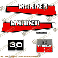 Mariner 1977-1989 30hp Decal Kit - Boat Decals from DecalKingdom Mariner 1977-1989 30hp Decal Kit outboard decal Mariner 1977-1989 30hp Decal Kit vintage decals