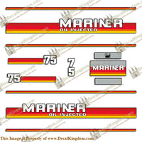 Mariner 1984 - 1990 75hp Decal Kit - Boat Decals from DecalKingdom Mariner 1984 - 1990 75hp Decal Kit outboard decal Mariner 1984 - 1990 75hp Decal Kit vintage decals