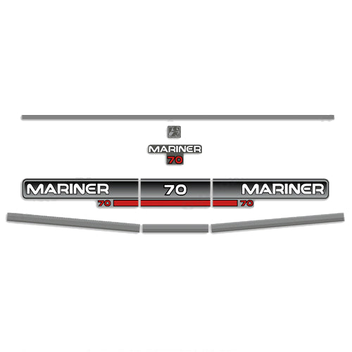 Mariner 1994 70hp Decal Kit - Boat Decals from DecalKingdom Mariner 1994 70hp Decal Kit outboard decal Mariner 1994 70hp Decal Kit vintage decals