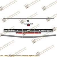 Mariner 1994 75hp Decal Kit - Boat Decals from DecalKingdom Mariner 1994 75hp Decal Kit outboard decal Mariner 1994 75hp Decal Kit vintage decals