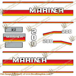 Mariner 200hp Decal Kit - 1990's - Boat Decals from DecalKingdom Mariner 200hp Decal Kit - 1990's outboard decal Mariner 200hp Decal Kit - 1990's vintage decals