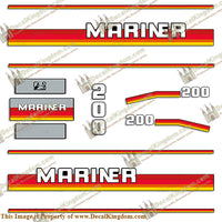 Mariner 200hp Decal Kit - 1990's - Boat Decals from DecalKingdom Mariner 200hp Decal Kit - 1990's outboard decal Mariner 200hp Decal Kit - 1990's vintage decals
