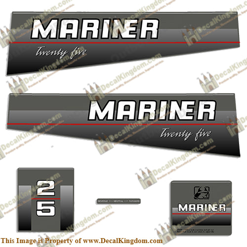 Mariner 25hp Decal Kit - 1990 - Boat Decals from DecalKingdom Mariner 25hp Decal Kit - 1990 outboard decal Mariner 25hp Decal Kit - 1990 vintage decals