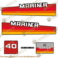 Mariner 40hp Oil Injected Decal Kit - 1980's Style - Boat Decals from DecalKingdom Mariner 40hp Oil Injected Decal Kit - 1980's Style outboard decal Mariner 40hp Oil Injected Decal Kit - 1980's Style vintage decals