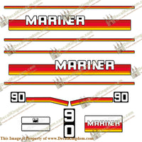 Mariner 90hp Decal Kit - Boat Decals from DecalKingdom Mariner 90hp Decal Kit outboard decal Mariner 90hp Decal Kit vintage decals