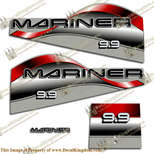 Mariner 9.9hp Decal Kit - 1998 - Boat Decals from DecalKingdom Mariner 9.9hp Decal Kit - 1998 outboard decal Mariner 9.9hp Decal Kit - 1998 vintage decals
