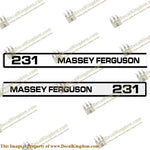 Massey Ferguson 231 Tractor Hood Decals (Set of 2)