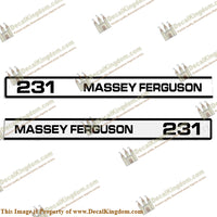 Massey Ferguson 231 Tractor Hood Decals (Set of 2)