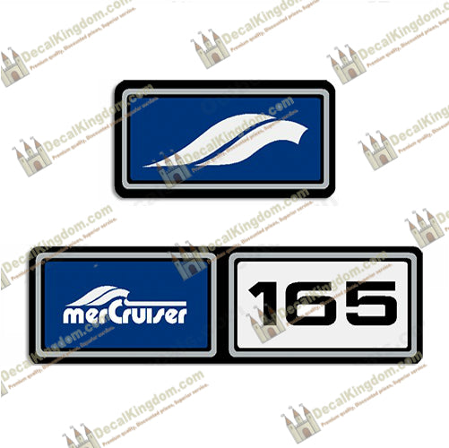 Mercruiser 1982-1989 165hp Valve Cover Decals - Blue - Boat Decals from DecalKingdom Mercruiser 1982-1989 165hp Valve Cover Decals - Blue outboard decal Mercruiser 1982-1989 165hp Valve Cover Decals - Blue vintage decals