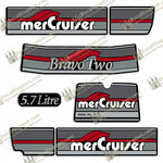 Mercruiser 1986-1998 Bravo Two 5.7 Liter Decals - Boat Decals from DecalKingdom Mercruiser 1986-1998 Bravo Two 5.7 Liter Decals outboard decal Mercruiser 1986-1998 Bravo Two 5.7 Liter Decals vintage decals
