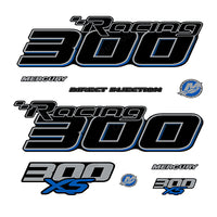 Mercury Racing Optimax 300XS DFI DECAL SET BLUE 8M0121262