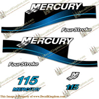 Mercury 115hp 4-Stroke Decal Kit 1999-2004 (Blue)