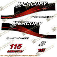 Mercury 115hp 4-Stroke EFI Decal Kit (Red)