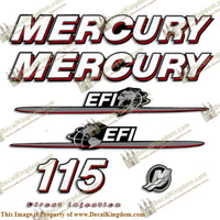 Mercury 115hp "EFI" Decals - 2007-2012