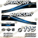 MERCURY 115HP OPTIMAX SALTWATER DECALS - 2005 (Blue) - Boat Decals from DecalKingdom MERCURY 115HP OPTIMAX SALTWATER DECALS - 2005 (Blue) outboard decal MERCURY 115HP OPTIMAX SALTWATER DECALS - 2005 (Blue) vintage decals