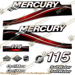 MERCURY 115HP OPTIMAX SALTWATER DECALS - 2005 (Red) - Boat Decals from DecalKingdom MERCURY 115HP OPTIMAX SALTWATER DECALS - 2005 (Red) outboard decal MERCURY 115HP OPTIMAX SALTWATER DECALS - 2005 (Red) vintage decals