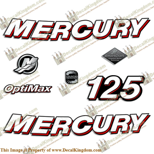 Mercury 125hp "Optimax" Decals - 2006