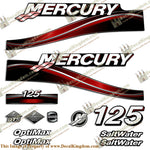 MERCURY 125HP OPTIMAX SALTWATER DECALS - 2005 (Red) - Boat Decals from DecalKingdom MERCURY 125HP OPTIMAX SALTWATER DECALS - 2005 (Red) outboard decal MERCURY 125HP OPTIMAX SALTWATER DECALS - 2005 (Red) vintage decals