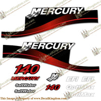 Mercury 140hp EFI/Optimax Decal Kit (Red) - Boat Decals from DecalKingdom Mercury 140hp EFI/Optimax Decal Kit (Red) outboard decal Mercury 140hp EFI/Optimax Decal Kit (Red) vintage decals