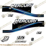 Mercury 150hp EFI Decal Kit - 2005 Style (Blue)
