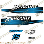 Mercury 15hp 2-Stroke Decal Kit 1999-2006 (Blue)