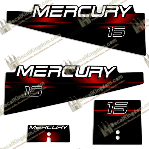 Mercury 15hp Decal Kit - 1994 - 1998