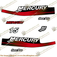 Mercury 15hp SeaPro Decals (Red)
