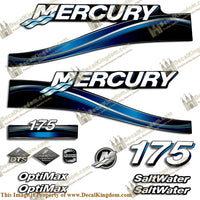 MERCURY 175HP OPTIMAX SALTWATER DECALS - 2005 (Blue) - Boat Decals from DecalKingdom MERCURY 175HP OPTIMAX SALTWATER DECALS - 2005 (Blue) outboard decal MERCURY 175HP OPTIMAX SALTWATER DECALS - 2005 (Blue) vintage decals