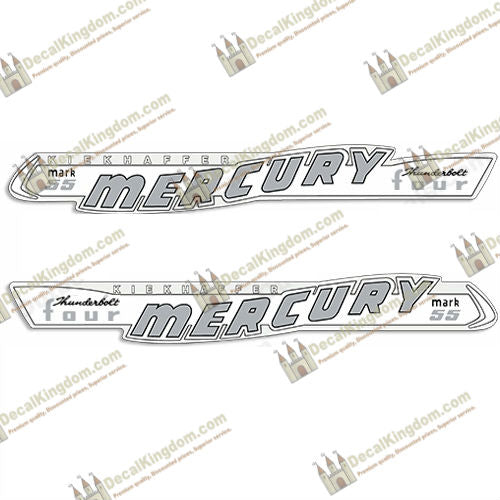 Mercury 1957 40HP Mark 55 Decals - Boat Decals from DecalKingdom Mercury 1957 40HP Mark 55 Decals outboard decal Mercury 1957 40HP Mark 55 Decals vintage decals