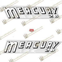 Mercury 1958 22HP Mark 28 Decal Kit - Boat Decals from DecalKingdom Mercury 1958 22HP Mark 28 Decal Kit outboard decal Mercury 1958 22HP Mark 28 Decal Kit vintage decals