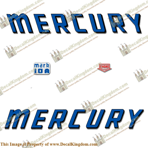Mercury 1959 Mark 10A Decals - Boat Decals from DecalKingdom Mercury 1959 Mark 10A Decals outboard decal Mercury 1959 Mark 10A Decals vintage decals