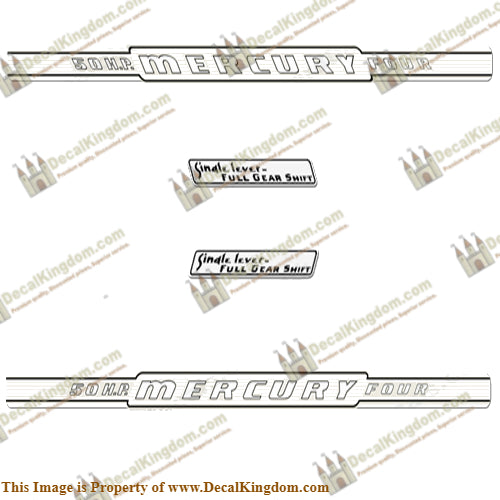 Mercury 1963 50HP Outboard Engine Decals