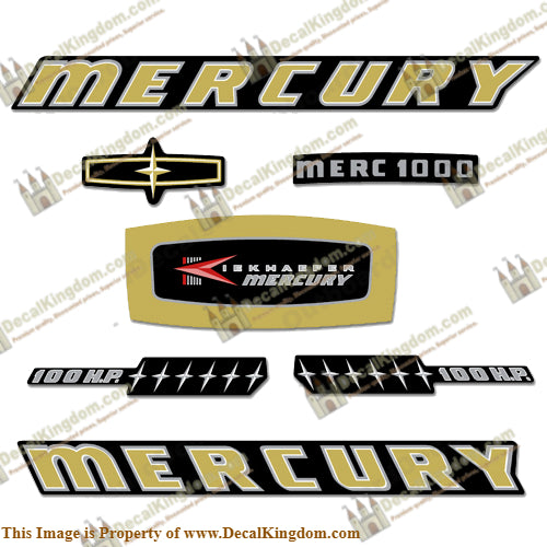 Mercury 1965 100HP Outboard Engine Decals - Boat Decals from DecalKingdom Mercury 1965 100HP Outboard Engine Decals outboard decal Mercury 1965 100HP Outboard Engine Decals vintage decals