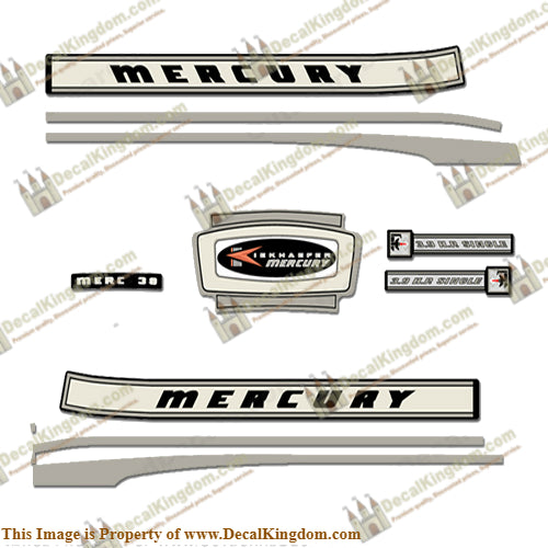 Mercury 1966 3.9HP Outboard Engine Decals