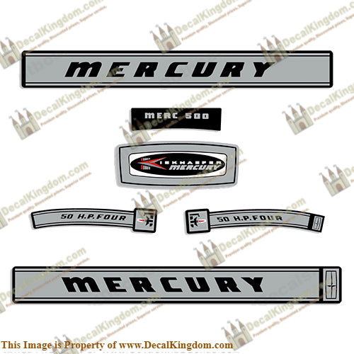 Mercury 1966 50HP Outboard Engine Decals