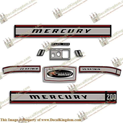 Mercury 1967 20HP Outboard Engine Decals