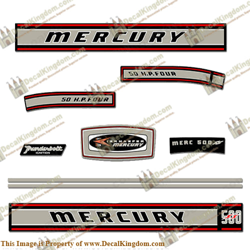 Mercury 1967 50HP SS Outboard Engine Decals