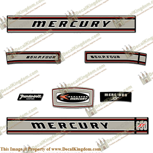 Mercury 1967 65HP SS Outboard Engine Decals