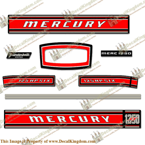 Mercury 1968 125HP SS Decal Kit