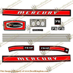 Mercury 1969 7.5HP Decal Kit