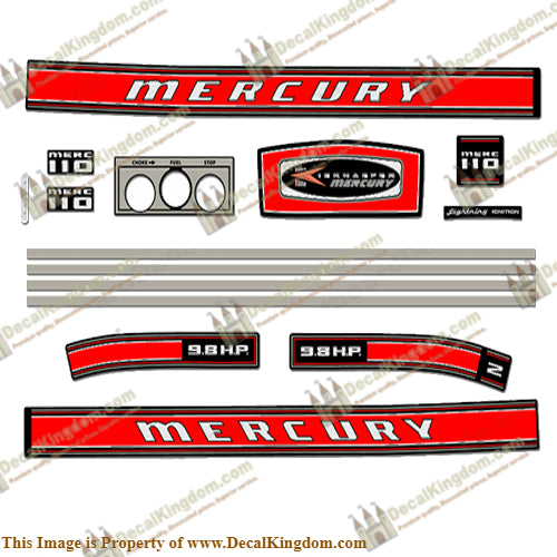 Mercury 1969 9.8HP Decals